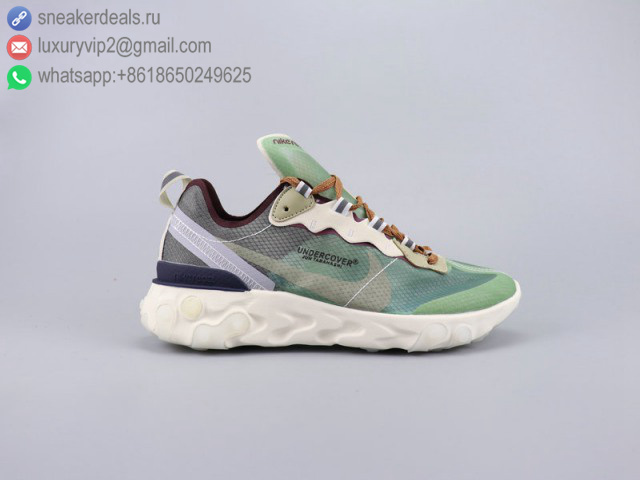 UNDERCOVER X NIKE REACT ELEMENT 87 GREEN UNISEX RUNNING SHOES